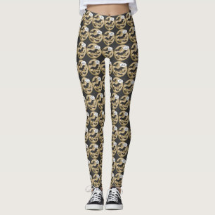 Katten met partij op volle maan leggings