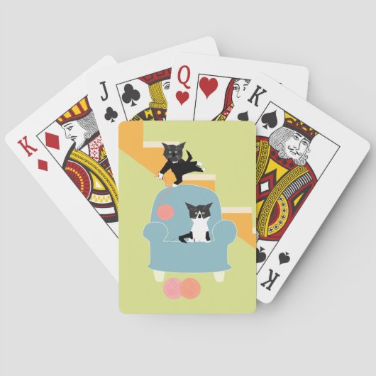 Katten met speelkaarten (Achterkant)