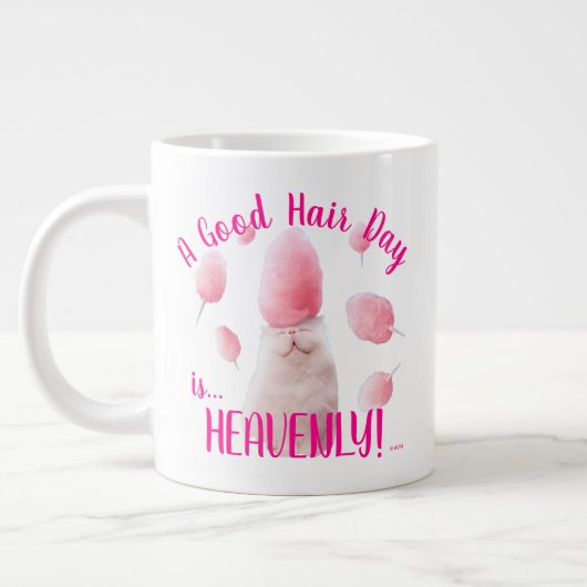 Katten met suikerspin haar extra grote beker (Links)