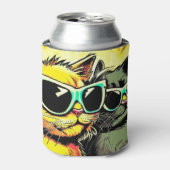 Katten met tong uit blikjeskoeler (Blikje Voorkant)