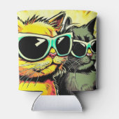 Katten met tong uit blikjeskoeler (Achterkant)