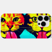 Katten met tong uit Case-Mate iPhone case (Achterkant (horizontaal))