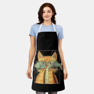 Katten met Vissenogen Kitten Grappige Katten Parod Schort