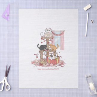 Katten Miauw Valentijnsdag Tissue Papier
