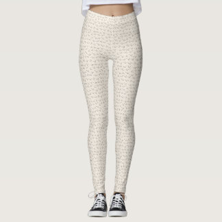 Katten Microprint Leggings – Zachte Beige