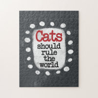 Katten moeten de wereld puzzel regeren