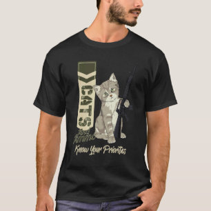 Katten & Munitie Ken je prioriteiten Pistolen en T-shirt