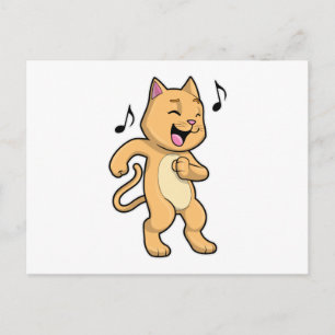 Katten Muziek Dans Briefkaart