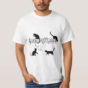 Katten Muzieknoten afspelen T-shirt