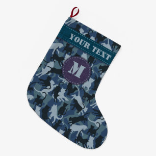 Katten Navy Camouflage Grote Kerstsok