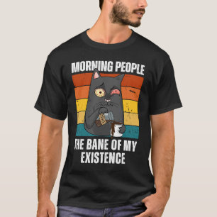 Katten Ochtendkoffie 'Ochtendmensen vloek der Exis T-shirt