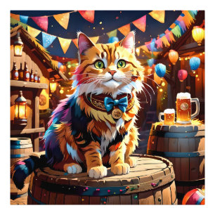 Katten Oktoberfest Foto Afdruk