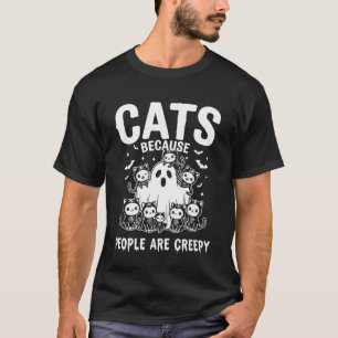 Katten Omdat Mensen Eng zijn Retro Kat Moeder En T-shirt