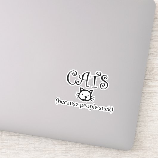 Katten omdat mensen opslokken sticker (Detail)