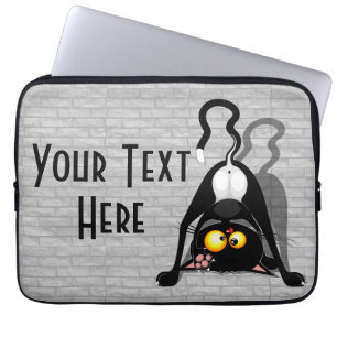 Katten Ondersteboven Grappige Cartoon Karakter Laptop Sleeve