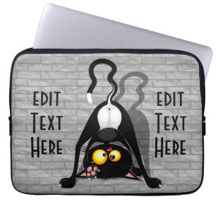 Katten Ondersteboven Grappige Cartoon Karakter Laptop Sleeve