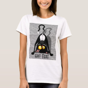 Katten Ondersteboven Grappige Cartoon Karakter T-shirt
