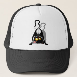 Katten Ondersteboven Grappige Cartoon Karakter Trucker Pet