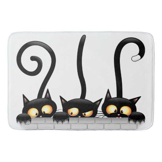 Katten Ondeugende, Speelse en Grappige Karakters Badmat (Voorkant)