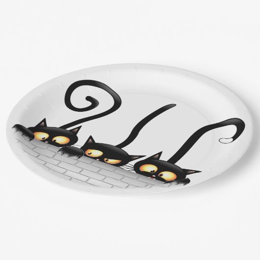 Katten Ondeugende, Speelse en Grappige Karakters Papieren Bordje (Gekanteld)