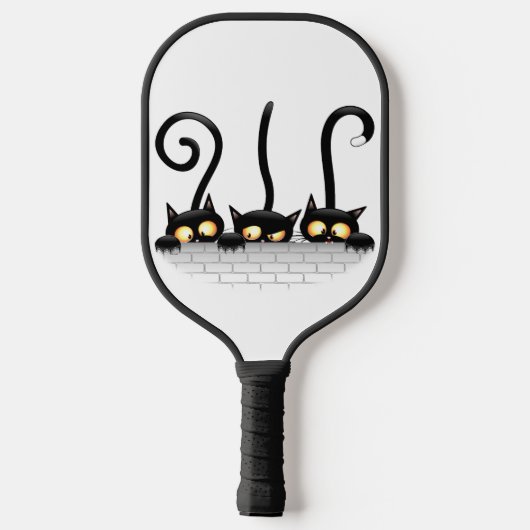 Katten Ondeugende, Speelse en Grappige Karakters Pickleball Paddle (Achterkant)
