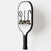 Katten Ondeugende, Speelse en Grappige Karakters Pickleball Paddle (Links)