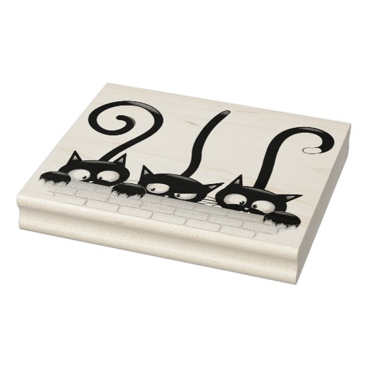 Katten Ondeugende, Speelse en Grappige Karakters Rubberstempel (Stempel)