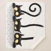 Katten Ondeugende, Speelse en Grappige Karakters Sherpa Deken (Voorkant)