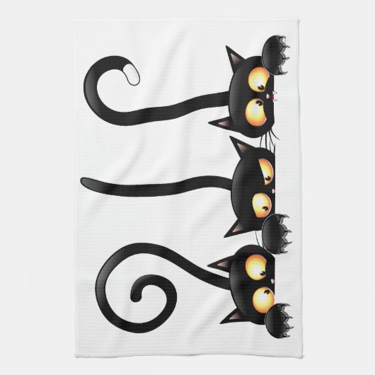 Katten Ondeugende, Speelse en Grappige Karakters Theedoek (Verticaal)