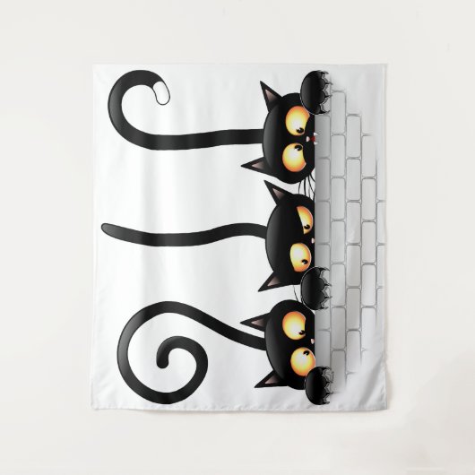 Katten Ondeugende, Speelse en Grappige Karakters Wandkleed (Voorkant)