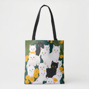Katten ontmoeten de groep draagtas