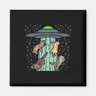 Katten ontvoerd door UFO Funny Alien Space Lover M Magneet