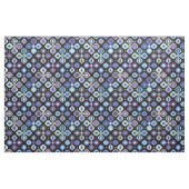 Katten-oog 70's geïnspireerde geometrische flora stof (Yard (91,4 cm))