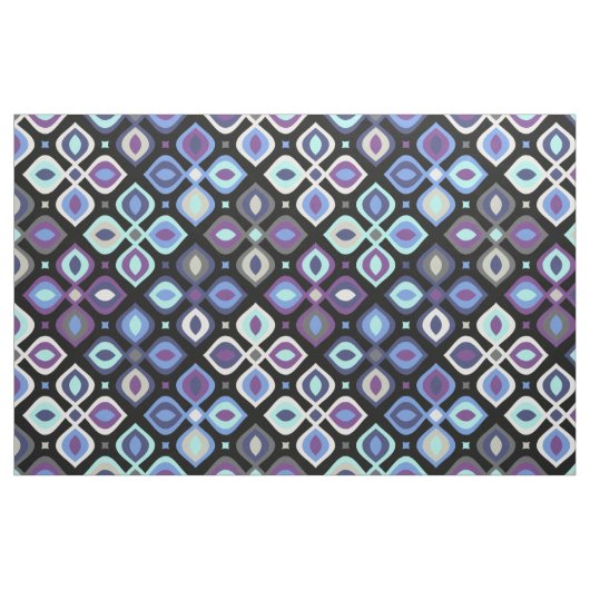Katten-oog 70's geïnspireerde geometrische flora stof (Fat Quarter)