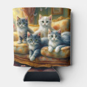 Katten op de bank - leuke scène in  look blikjeskoeler (Achterkant)