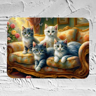 Katten op de bank - leuke scène in look magneet