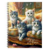 Katten op de bank - leuke scène in look notitieboek (Voorkant)