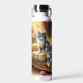 Katten op de bank - leuke scène in  look waterfles (Voorkant)