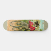  katten op de fiets skateboard (Horizontaal)