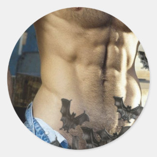 Katten op de zolder! ronde sticker