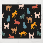 Katten op de zwarte bier etiket (Enkel label)