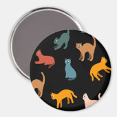 Katten op de zwarte magneet (Voorkant / Achterkant)