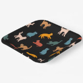 Katten op de zwarte papieren bordje (Gebogen)