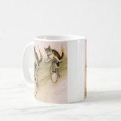  katten op fietsen koffiemok (Voorkant links)