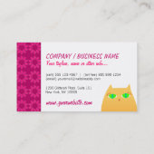  Katten op Floral Visitekaartje (Achterkant)