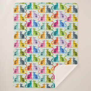 Katten op het strand sherpa deken