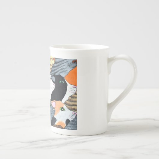 Katten op Parade Bone China Mok (Rechts)