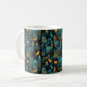 Katten op Stadsdaken Ai Art Koffiemok