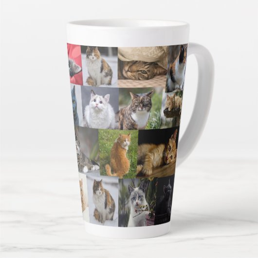 Katten overal latte mok (Rechterhoek)