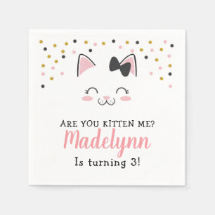 Katten papieren servetten